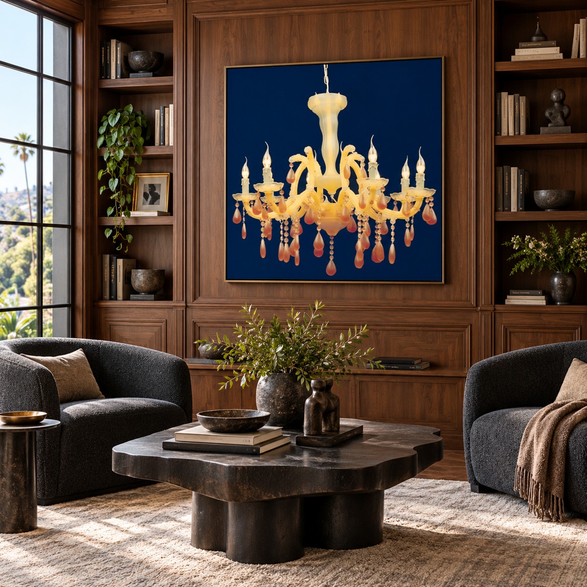 Illustrative luxury interior showing this artwork